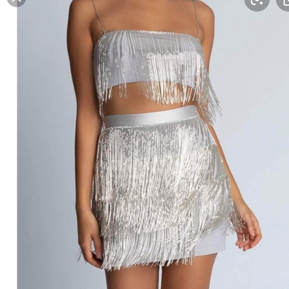 Meshki “Sofia” beaded fringe set NWT